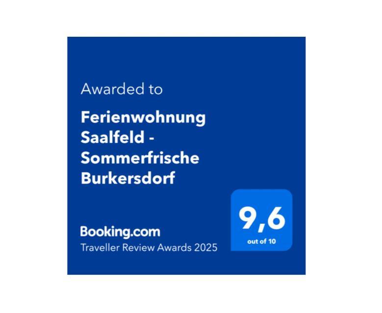 Ferienwohnung Saalfeld - Sommerfrische Burkersdorf Saalfeld Saale Exterior photo